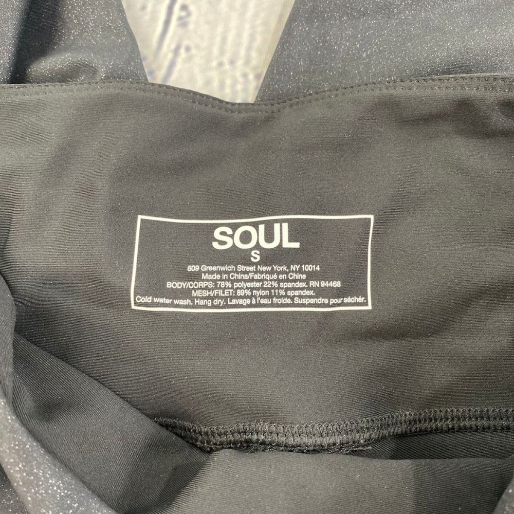 SOUL Women's Black Athletic Leggings High Rise - Picture 8 of 8